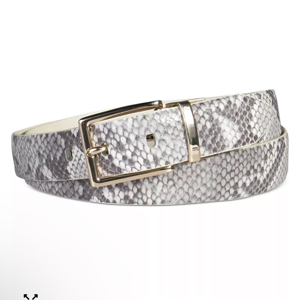 Calvin Klein Women’s Reversible Snakeskin Print Leather Belt NWOT L - Picture 12 of 16